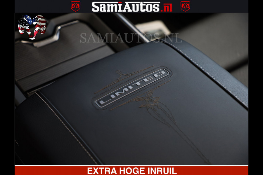 Dodge Ram 1500 Limited Night | 5.7 V8 Hemi Full Option | Comfortabele Dubbele Cabine met Royale 5 Zitplaatsen | De Meest Luxe en Volle Pick-Up in zijn Klasse | BPM vrij | Nu Leverbaar uit Voorraad | Voorraad Nr v45lpr