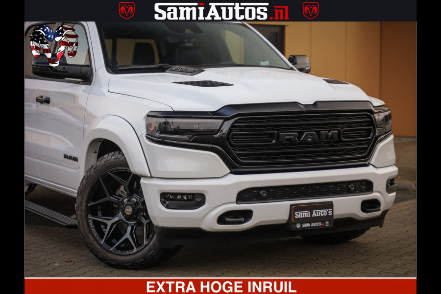 Dodge Ram 1500 Limited Night | 5.7 V8 Hemi Full Option | Comfortabele Dubbele Cabine met Royale 5 Zitplaatsen | De Meest Luxe en Volle Pick-Up in zijn Klasse | BPM vrij | Nu Leverbaar uit Voorraad | Voorraad Nr v45lpr
