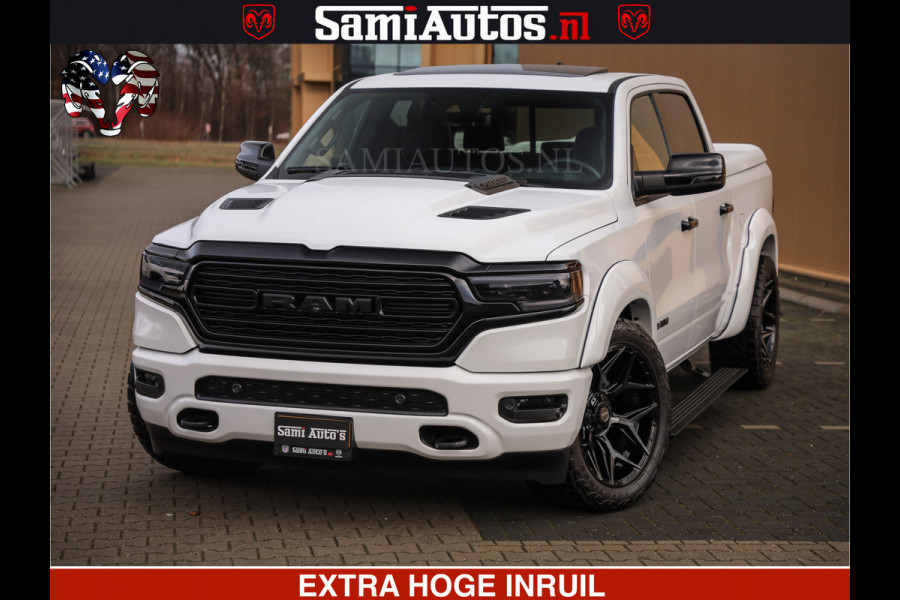 Dodge Ram 1500 Limited Night | 5.7 V8 Hemi Full Option | Comfortabele Dubbele Cabine met Royale 5 Zitplaatsen | De Meest Luxe en Volle Pick-Up in zijn Klasse | BPM vrij | Nu Leverbaar uit Voorraad | Voorraad Nr v45lpr