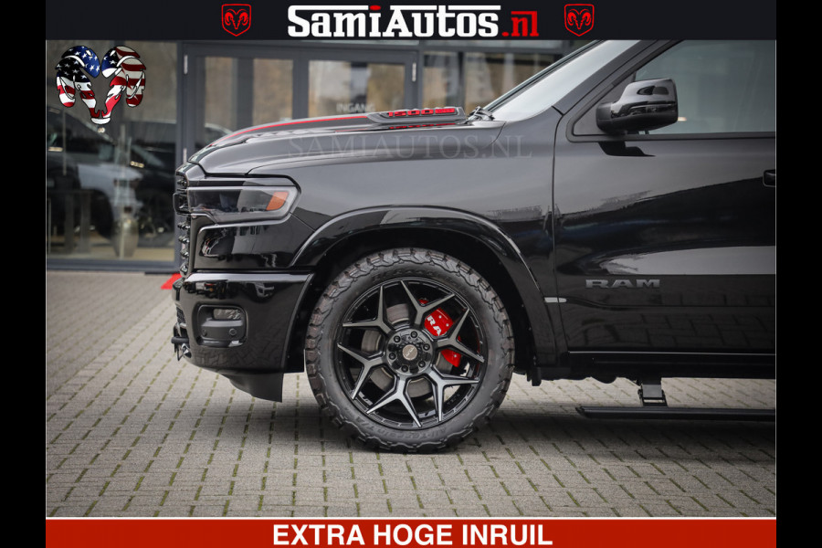 Dodge Ram 1500 Limited Night H.O 540HP 706Nm | Massage + Full Option | De Meest Luxe en Volle Pick-Up in zijn Klasse | Comfortabele Dubbele Cabine met Royale 5 Zitplaatsen | BPM vrij | Nu Leverbaar uit Voorraad | Voorraad Nr 2334 - 5409