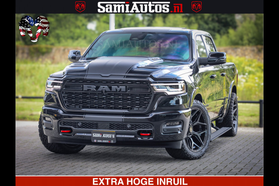 Dodge Ram 1500 Limited Night H.O 540HP 706Nm | Massage + Full Option | De Meest Luxe en Volle Pick-Up in zijn Klasse | Comfortabele Dubbele Cabine met Royale 5 Zitplaatsen | BPM vrij | Nu Leverbaar uit Voorraad | Voorraad Nr 2348 - 5158