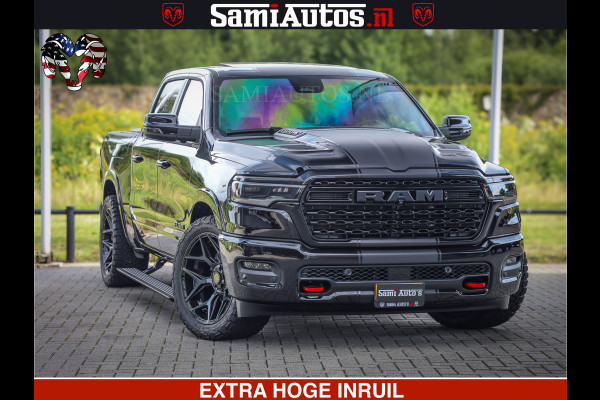 Dodge Ram 1500 Limited Night H.O 540HP 706Nm | Massage + Full Option | De Meest Luxe en Volle Pick-Up in zijn Klasse | Comfortabele Dubbele Cabine met Royale 5 Zitplaatsen | BPM vrij | Nu Leverbaar uit Voorraad | Voorraad Nr 2348 - 5158