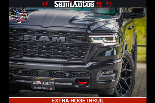 Dodge Ram 1500 Limited Night H.O 540HP 706Nm | Massage + Full Option | De Meest Luxe en Volle Pick-Up in zijn Klasse | Comfortabele Dubbele Cabine met Royale 5 Zitplaatsen | BPM vrij | Nu Leverbaar uit Voorraad | Voorraad Nr 2348 - 5158