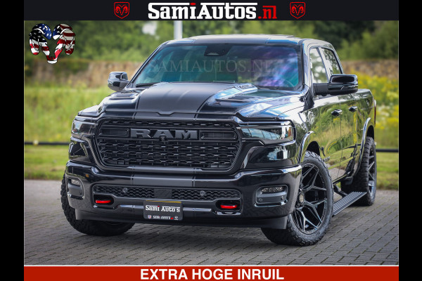 Dodge Ram 1500 Limited Night H.O 540HP 706Nm | Massage + Full Option | De Meest Luxe en Volle Pick-Up in zijn Klasse | Comfortabele Dubbele Cabine met Royale 5 Zitplaatsen | BPM vrij | Nu Leverbaar uit Voorraad | Voorraad Nr 2348 - 5158