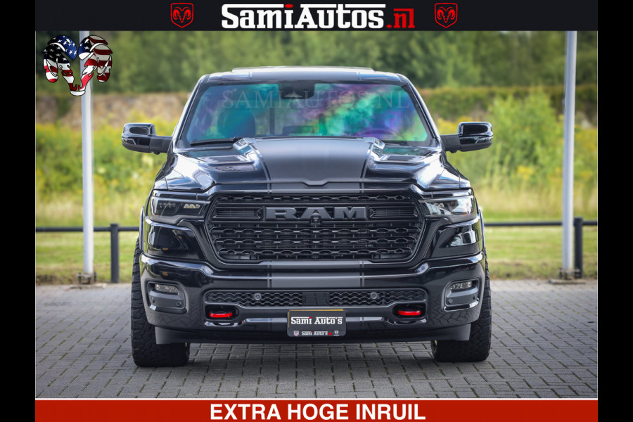 Dodge Ram 1500 Limited Night H.O 540HP 706Nm | Massage + Full Option | De Meest Luxe en Volle Pick-Up in zijn Klasse | Comfortabele Dubbele Cabine met Royale 5 Zitplaatsen | BPM vrij | Nu Leverbaar uit Voorraad | Voorraad Nr 2348 - 5158