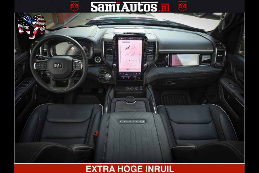 Dodge Ram 1500 Limited Night H.O 540HP 706Nm | Massage + Full Option | De Meest Luxe en Volle Pick-Up in zijn Klasse | Comfortabele Dubbele Cabine met Royale 5 Zitplaatsen | BPM vrij | Nu Leverbaar uit Voorraad | Voorraad Nr 2348 - 5158