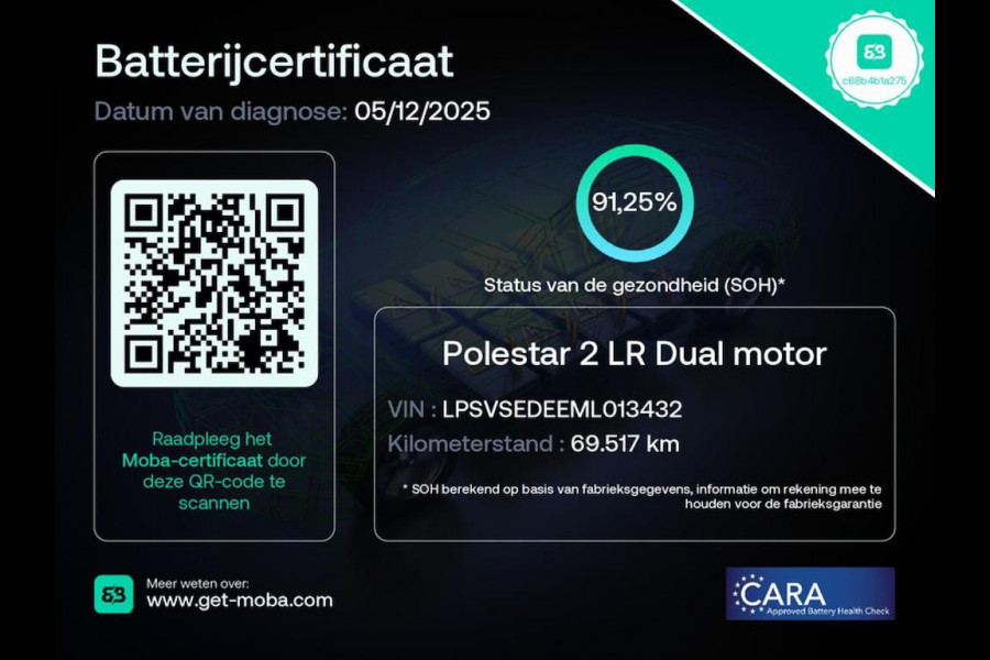 Polestar 2 Long Range Dual Motor Launch Edition 78kWh 91% SOH Panorama 1e EIG Rijklaarprijs!