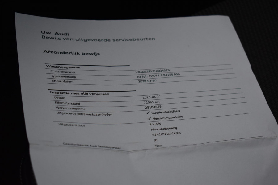 Audi A3 Sportback 40 e-tron Advance Sport S-line Lane ACC Trekhaak