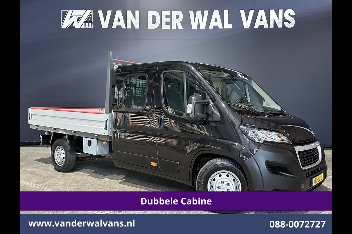 Peugeot Boxer 2.2 Blue HDi 140pk Pick up 7 Persoons Dubbele cabine open laadbak Euro6 Airco | 7-Zits | 3000kg trekvermogen