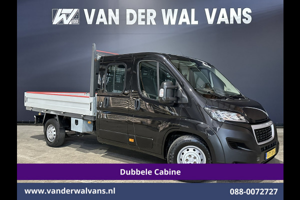 Peugeot Boxer 2.2 Blue HDi 140pk Pick up 7 Persoons Dubbele cabine open laadbak Euro6 Airco | 7-Zits | 3000kg trekvermogen