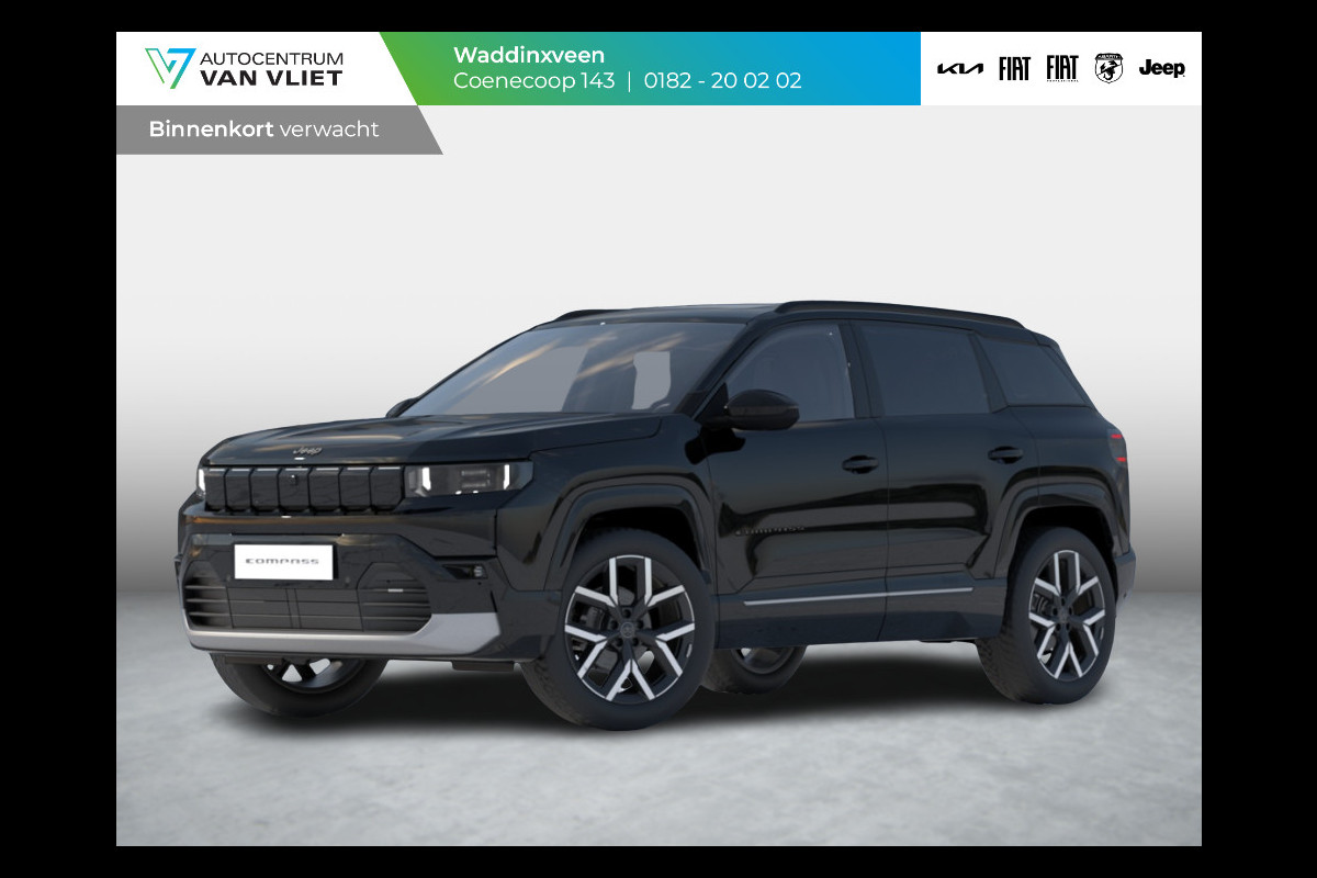 Jeep Compass First Edition 74 kWh | Adapt. Cruise | Camera | Carplay | 20" | Elektr. A-Klep | Navi | Winter Pack | Schuif/Kanteldak | Premium Pack | Conv. Pack | Warmtepomp
