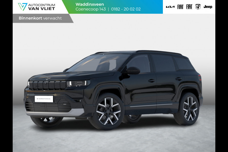 Jeep Compass First Edition 74 kWh | Adapt. Cruise | Camera | Carplay | 20" | Elektr. A-Klep | Navi | Winter Pack | Schuif/Kanteldak | Premium Pack | Conv. Pack | Warmtepomp