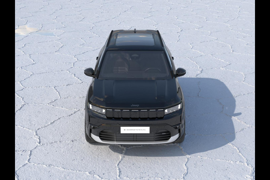 Jeep Compass First Edition 74 kWh | Adapt. Cruise | Camera | Carplay | 20" | Elektr. A-Klep | Navi | Winter Pack | Schuif/Kanteldak | Premium Pack | Conv. Pack | Warmtepomp