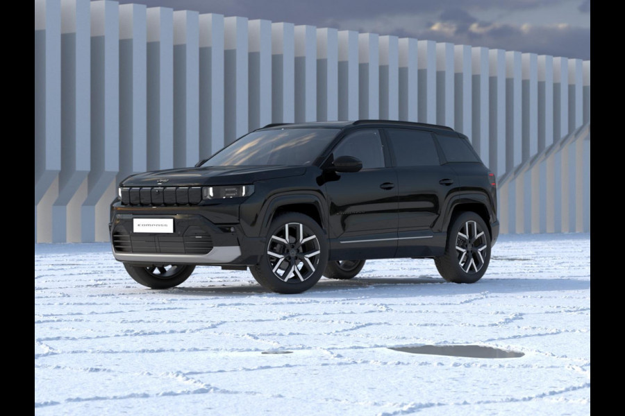 Jeep Compass First Edition 74 kWh | Adapt. Cruise | Camera | Carplay | 20" | Elektr. A-Klep | Navi | Winter Pack | Schuif/Kanteldak | Premium Pack | Conv. Pack | Warmtepomp