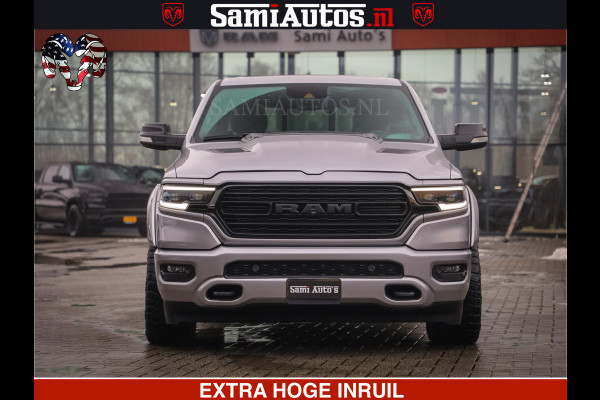 Dodge Ram HULK PACK | LIMITED SPORT | 5.7 V8 HEMI | FEUL WHEELS MAT BLACK | BOM VOL | CREW CAB 5 PERSOONS | DUBBELE CABINE DC | GRIJS KENTEKEN | SFEERVERLICHTING | HUD | LICHTVERING | PANODAK | FULL LED |