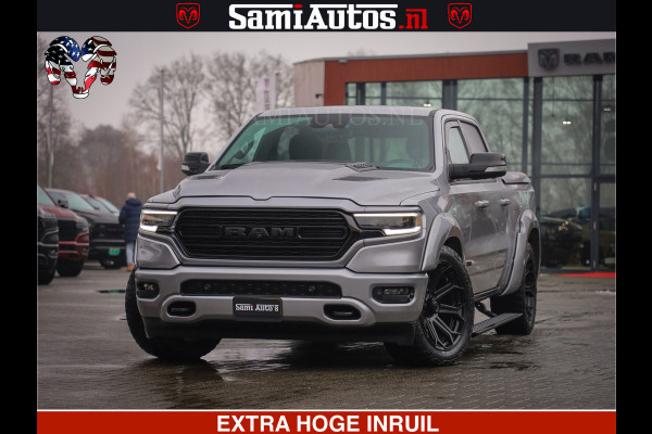 Dodge Ram HULK PACK | LIMITED SPORT | 5.7 V8 HEMI | FEUL WHEELS MAT BLACK | BOM VOL | CREW CAB 5 PERSOONS | DUBBELE CABINE DC | GRIJS KENTEKEN | SFEERVERLICHTING | HUD | LICHTVERING | PANODAK | FULL LED |