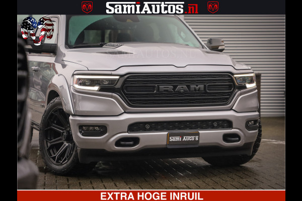 Dodge Ram HULK PACK | LIMITED SPORT | 5.7 V8 HEMI | FEUL WHEELS MAT BLACK | BOM VOL | CREW CAB 5 PERSOONS | DUBBELE CABINE DC | GRIJS KENTEKEN | SFEERVERLICHTING | HUD | LICHTVERING | PANODAK | FULL LED |