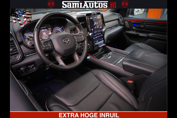 Dodge Ram HULK PACK | LIMITED SPORT | 5.7 V8 HEMI | FEUL WHEELS MAT BLACK | BOM VOL | CREW CAB 5 PERSOONS | DUBBELE CABINE DC | GRIJS KENTEKEN | SFEERVERLICHTING | HUD | LICHTVERING | PANODAK | FULL LED |