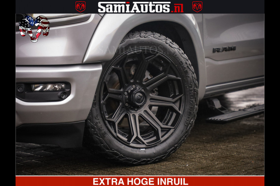 Dodge Ram HULK PACK | LIMITED SPORT | 5.7 V8 HEMI | FEUL WHEELS MAT BLACK | BOM VOL | CREW CAB 5 PERSOONS | DUBBELE CABINE DC | GRIJS KENTEKEN | SFEERVERLICHTING | HUD | LICHTVERING | PANODAK | FULL LED |