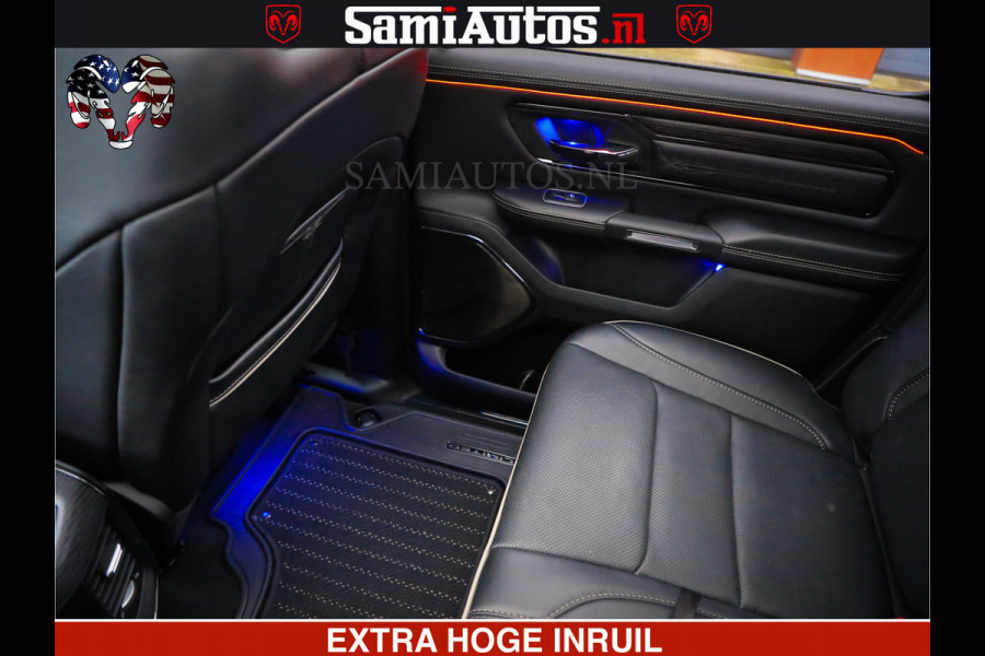 Dodge Ram HULK PACK | LIMITED SPORT | 5.7 V8 HEMI | FEUL WHEELS MAT BLACK | BOM VOL | CREW CAB 5 PERSOONS | DUBBELE CABINE DC | GRIJS KENTEKEN | SFEERVERLICHTING | HUD | LICHTVERING | PANODAK | FULL LED |