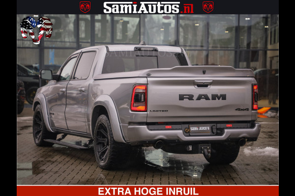 Dodge Ram HULK PACK | LIMITED SPORT | 5.7 V8 HEMI | FEUL WHEELS MAT BLACK | BOM VOL | CREW CAB 5 PERSOONS | DUBBELE CABINE DC | GRIJS KENTEKEN | SFEERVERLICHTING | HUD | LICHTVERING | PANODAK | FULL LED |