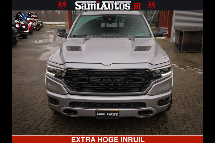 Dodge Ram HULK PACK | LIMITED SPORT | 5.7 V8 HEMI | FEUL WHEELS MAT BLACK | BOM VOL | CREW CAB 5 PERSOONS | DUBBELE CABINE DC | GRIJS KENTEKEN | SFEERVERLICHTING | HUD | LICHTVERING | PANODAK | FULL LED |
