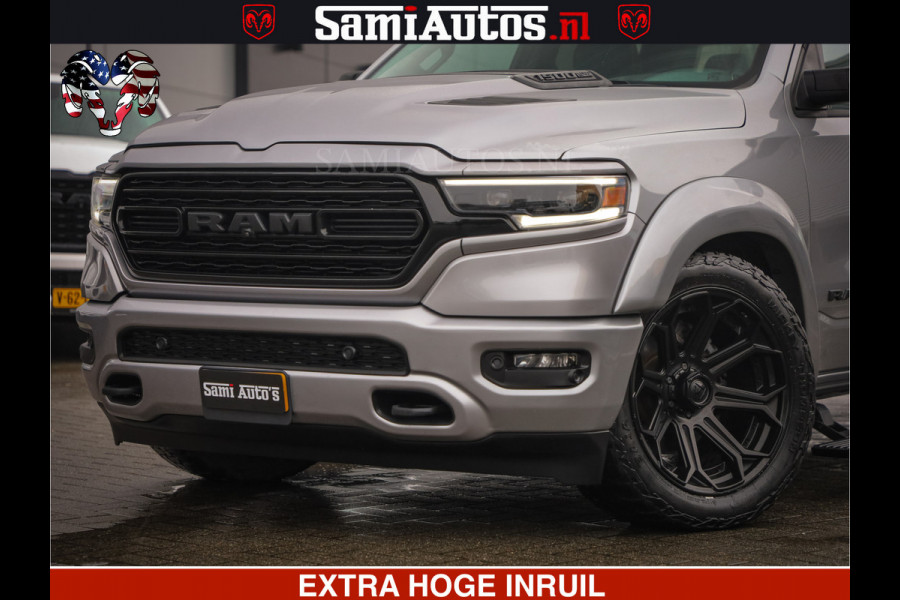 Dodge Ram HULK PACK | LIMITED SPORT | 5.7 V8 HEMI | FEUL WHEELS MAT BLACK | BOM VOL | CREW CAB 5 PERSOONS | DUBBELE CABINE DC | GRIJS KENTEKEN | SFEERVERLICHTING | HUD | LICHTVERING | PANODAK | FULL LED |