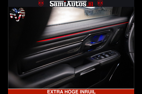 Dodge Ram HULK PACK | LIMITED SPORT | 5.7 V8 HEMI | FEUL WHEELS MAT BLACK | BOM VOL | CREW CAB 5 PERSOONS | DUBBELE CABINE DC | GRIJS KENTEKEN | SFEERVERLICHTING | HUD | LICHTVERING | PANODAK | FULL LED |