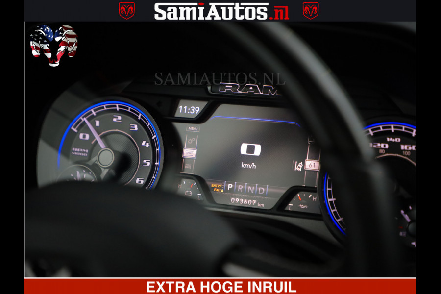 Dodge Ram HULK PACK | LIMITED SPORT | 5.7 V8 HEMI | FEUL WHEELS MAT BLACK | BOM VOL | CREW CAB 5 PERSOONS | DUBBELE CABINE DC | GRIJS KENTEKEN | SFEERVERLICHTING | HUD | LICHTVERING | PANODAK | FULL LED |
