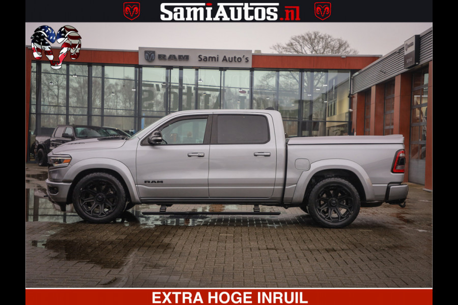 Dodge Ram HULK PACK | LIMITED SPORT | 5.7 V8 HEMI | FEUL WHEELS MAT BLACK | BOM VOL | CREW CAB 5 PERSOONS | DUBBELE CABINE DC | GRIJS KENTEKEN | SFEERVERLICHTING | HUD | LICHTVERING | PANODAK | FULL LED |