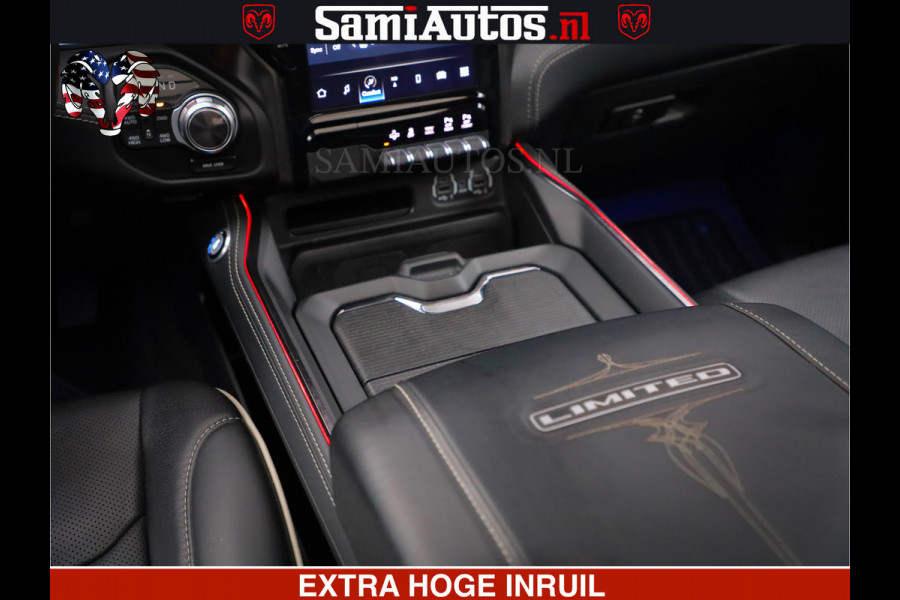Dodge Ram HULK PACK | LIMITED SPORT | 5.7 V8 HEMI | FEUL WHEELS MAT BLACK | BOM VOL | CREW CAB 5 PERSOONS | DUBBELE CABINE DC | GRIJS KENTEKEN | SFEERVERLICHTING | HUD | LICHTVERING | PANODAK | FULL LED |