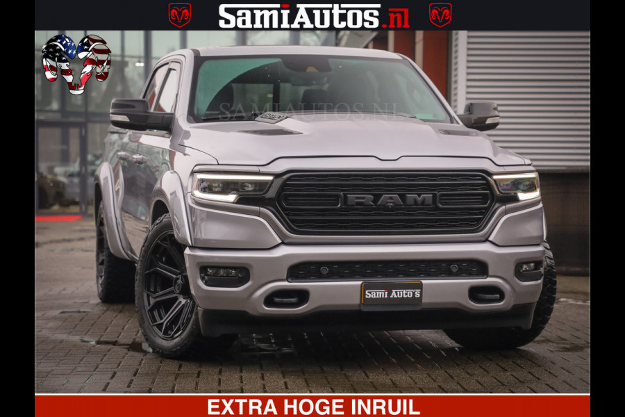 Dodge Ram HULK PACK | LIMITED SPORT | 5.7 V8 HEMI | FEUL WHEELS MAT BLACK | BOM VOL | CREW CAB 5 PERSOONS | DUBBELE CABINE DC | GRIJS KENTEKEN | SFEERVERLICHTING | HUD | LICHTVERING | PANODAK | FULL LED |