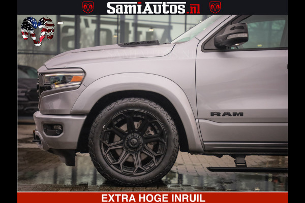 Dodge Ram HULK PACK | LIMITED SPORT | 5.7 V8 HEMI | FEUL WHEELS MAT BLACK | BOM VOL | CREW CAB 5 PERSOONS | DUBBELE CABINE DC | GRIJS KENTEKEN | SFEERVERLICHTING | HUD | LICHTVERING | PANODAK | FULL LED |