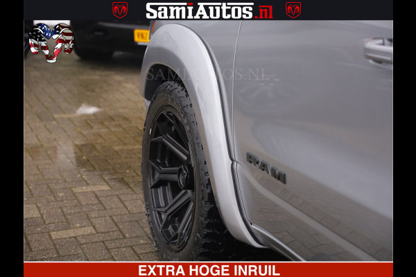Dodge Ram HULK PACK | LIMITED SPORT | 5.7 V8 HEMI | FEUL WHEELS MAT BLACK | BOM VOL | CREW CAB 5 PERSOONS | DUBBELE CABINE DC | GRIJS KENTEKEN | SFEERVERLICHTING | HUD | LICHTVERING | PANODAK | FULL LED |