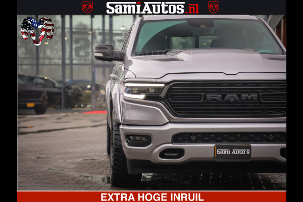 Dodge Ram HULK PACK | LIMITED SPORT | 5.7 V8 HEMI | FEUL WHEELS MAT BLACK | BOM VOL | CREW CAB 5 PERSOONS | DUBBELE CABINE DC | GRIJS KENTEKEN | SFEERVERLICHTING | HUD | LICHTVERING | PANODAK | FULL LED |