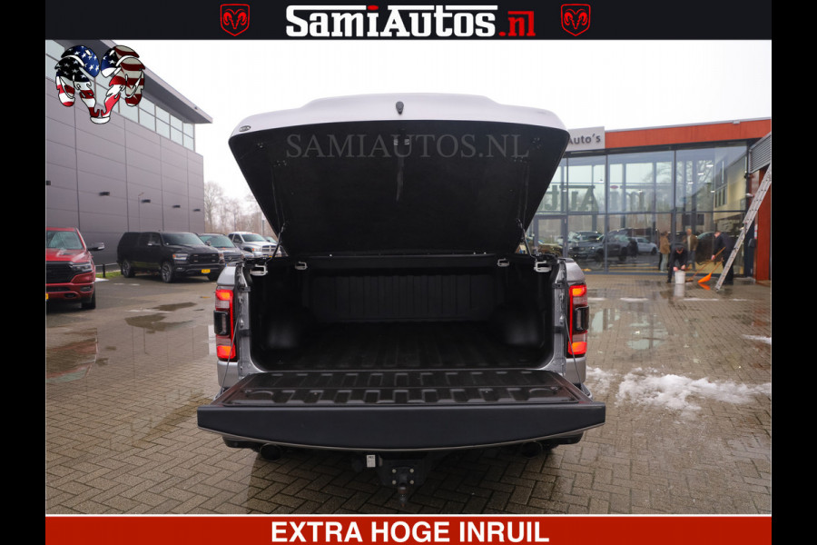 Dodge Ram HULK PACK | LIMITED SPORT | 5.7 V8 HEMI | FEUL WHEELS MAT BLACK | BOM VOL | CREW CAB 5 PERSOONS | DUBBELE CABINE DC | GRIJS KENTEKEN | SFEERVERLICHTING | HUD | LICHTVERING | PANODAK | FULL LED |