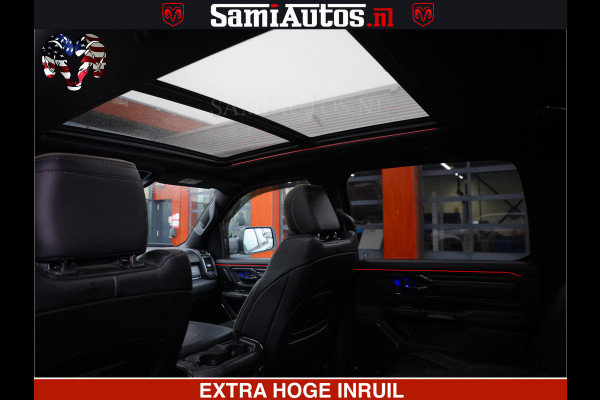 Dodge Ram HULK PACK | LIMITED SPORT | 5.7 V8 HEMI | FEUL WHEELS MAT BLACK | BOM VOL | CREW CAB 5 PERSOONS | DUBBELE CABINE DC | GRIJS KENTEKEN | SFEERVERLICHTING | HUD | LICHTVERING | PANODAK | FULL LED |