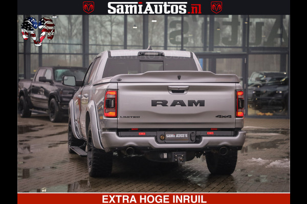 Dodge Ram HULK PACK | LIMITED SPORT | 5.7 V8 HEMI | FEUL WHEELS MAT BLACK | BOM VOL | CREW CAB 5 PERSOONS | DUBBELE CABINE DC | GRIJS KENTEKEN | SFEERVERLICHTING | HUD | LICHTVERING | PANODAK | FULL LED |