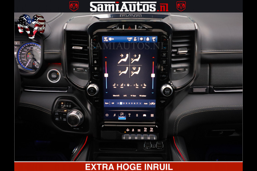 Dodge Ram HULK PACK | LIMITED SPORT | 5.7 V8 HEMI | FEUL WHEELS MAT BLACK | BOM VOL | CREW CAB 5 PERSOONS | DUBBELE CABINE DC | GRIJS KENTEKEN | SFEERVERLICHTING | HUD | LICHTVERING | PANODAK | FULL LED |