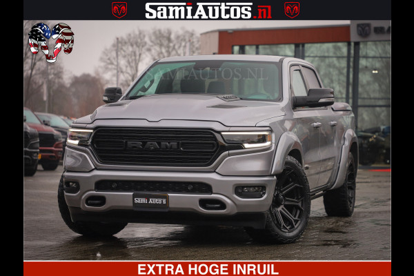 Dodge Ram HULK PACK | LIMITED SPORT | 5.7 V8 HEMI | FEUL WHEELS MAT BLACK | BOM VOL | CREW CAB 5 PERSOONS | DUBBELE CABINE DC | GRIJS KENTEKEN | SFEERVERLICHTING | HUD | LICHTVERING | PANODAK | FULL LED |