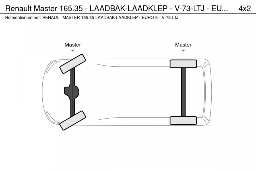 Renault Master 165.35 - LAADBAK-LAADKLEP - V-73-LTJ - EURO 6
