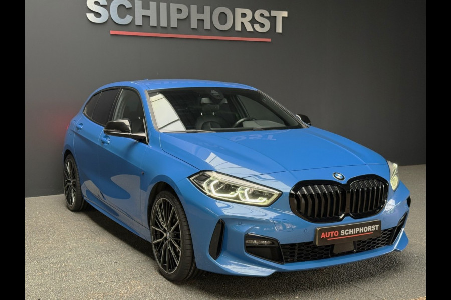 BMW 1-serie 118i M-Sport vol Leer 19 inch Bovag garantie Apple Carplay Misano bleu