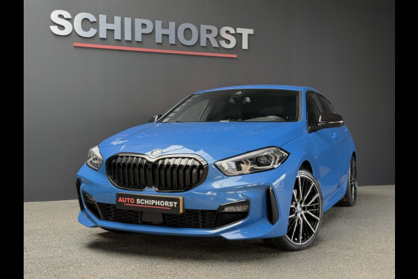 BMW 1-serie 118i M-Sport vol Leer 19 inch Bovag garantie Apple Carplay Misano bleu