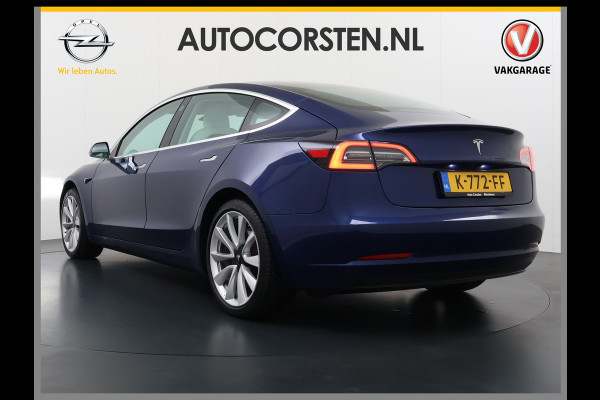 Tesla Model 3 RWD Plus 325PK SOH 91% Lmv 19" Ivoor kleurig Leder 3 AutoPilot Panoramadak Adaptive.Cruise Camera's Elektr.Stuur+Stoelen+Spiegel Navi Ecc Led ACC DAB Voorverwarmen en Keyless via App One-Pedal-Drive 1e Eigenaar Origineel Nederlandse Auto