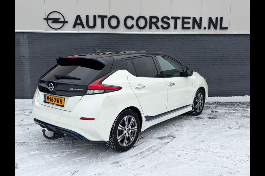 Nissan Leaf e+ Business Executive 62kWh SOH 90% Warmtepomp Trekhaak Leder Navi Ecc Bose®-Hifi Apple Carplay Android Auto Adap.Cruise 360°Camera Stoel+Stuurverwarming Led Two-Tone lak 1e Eigenaar Origineel Nederlandse Auto