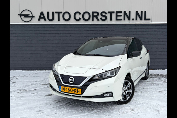 Nissan Leaf e+ Business Executive 62kWh SOH 90% Warmtepomp Trekhaak Leder Navi Ecc Bose®-Hifi Apple Carplay Android Auto Adap.Cruise 360°Camera Stoel+Stuurverwarming Led Two-Tone lak 1e Eigenaar Origineel Nederlandse Auto