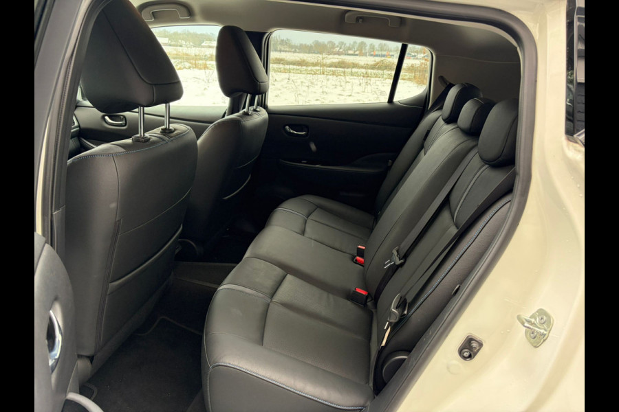 Nissan Leaf e+ Business Executive 62kWh SOH 90% Warmtepomp Trekhaak Leder Navi Ecc Bose®-Hifi Apple Carplay Android Auto Adap.Cruise 360°Camera Stoel+Stuurverwarming Led Two-Tone lak 1e Eigenaar Origineel Nederlandse Auto