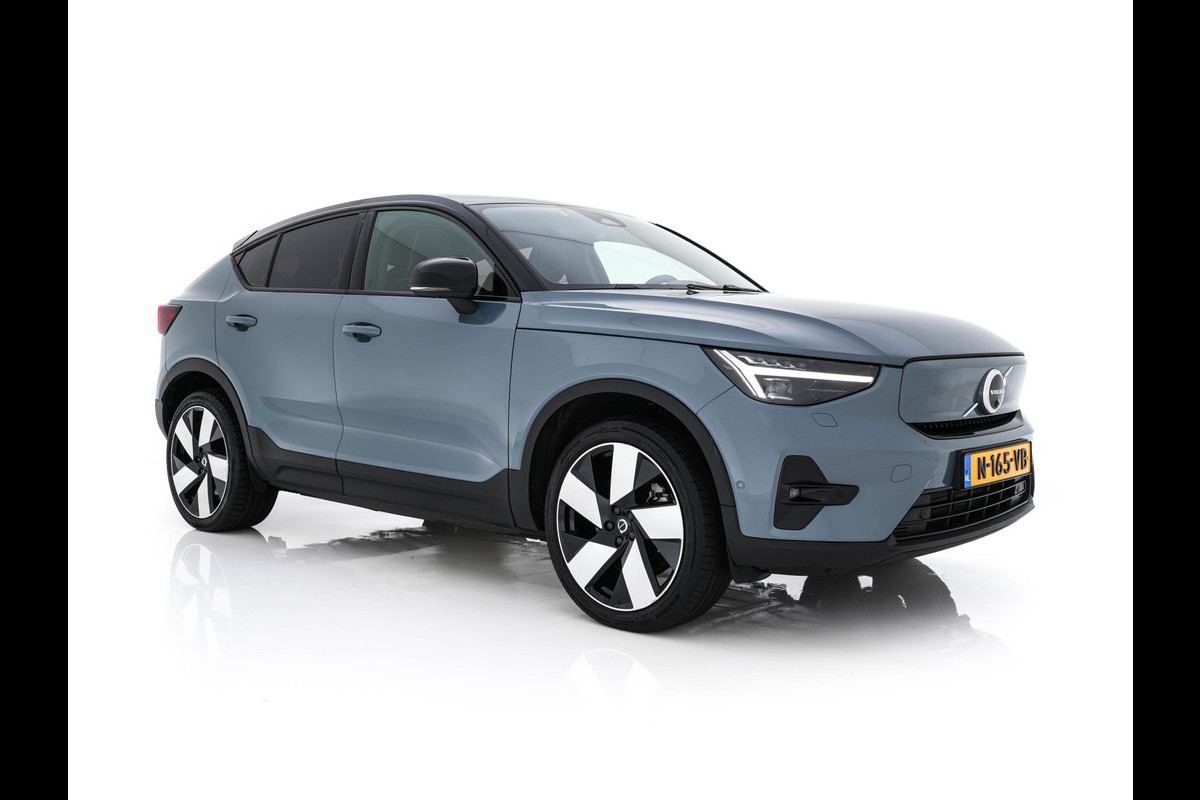 Volvo C40 Recharge Twin Intro Edition 78 kWh AWD [ 3-Fase ] {SOH-87%} (INCL-BTW) Aut. *HEATPUMP | PANO | LEATHER-ALCANTARA | DIGI-COCKPIT | FULL-LED | HARMAN/KARDON | TOPVIEW | NAVI-FULLMAP | ECC | PDC | KEYLESS | HEATED-SPORTSEATS | TOWBAR | PRIVACY-GLASS | 20
