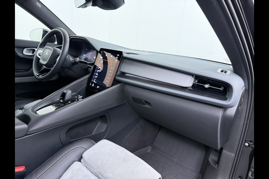 Polestar 2 PERFORMANCE LR AWD 78kWh Adap.Cruise Panoramadak Harman&Kardon® Leder-Alcantara Navi Ecc Apple Carplay Android Auto 360°Camera D SOH 91% 4WD Stuur-Stoel-Achterbankverwarming Elek.Achterklep Privacy Glas Lmv 20" Led Dodehoekdetectie Rijstrooksensor Wifi 1e Eigenaar Origineel Nederlandse Auto