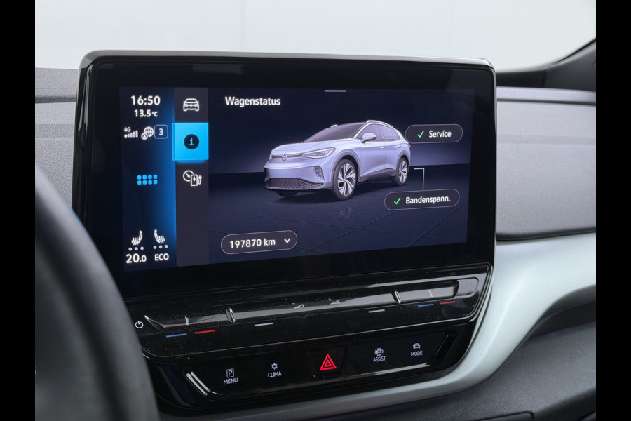 Volkswagen ID.4 204PK First 77kWh SOH 90% Leer/Alcantara Adap.Cruise Camera Apple Carplay Android Navi Ecc Pdc-a+v Lmv 20" Stoel+Stuurverwarming Led Bordherkenning Voor-Klimatisering Semi-Autopilot App-Connect E-sound Front-Assist Origineel Nederlandse Auto